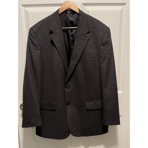 Jos A Bank 100% Cashmere Sportscoat Blazer Jacket Charcoal Dark Gray Men's 46R